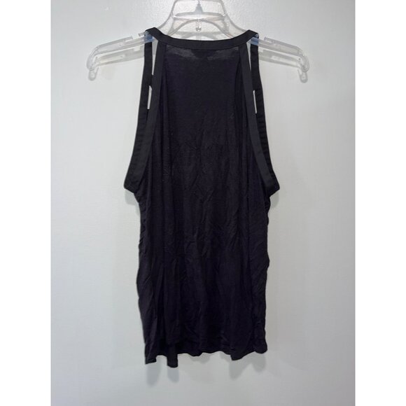 Candies‎ Womens Black Tank Top Rayon/Spandex V-Neck Strappy Large - Picture 2 of 7